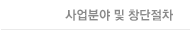 사업분야 및 창단절차